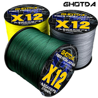 GHOTDA Sea Fishing Strong PE X12 Braided Fishing Line 300M 500M 1000M 12 Strands 25lb~120LB Original Fishing Line