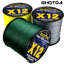 GHOTDA Sea Fishing Strong PE X12 Braided Fishing Line 300M 500M 1000M 12 Strands 25lb~120LB Original Fishing Line