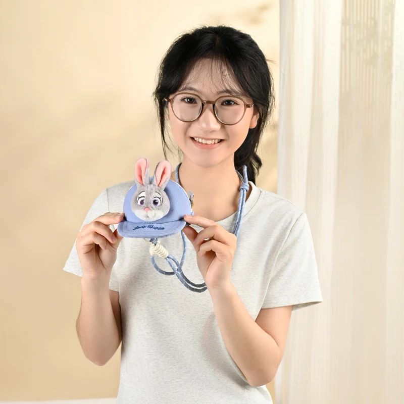 Soft Plush Judy Nick Multi-Function Crossbody Bag Coin Purse Earphone Case Key Holder Adjustable Strap Girl Birthday Christmas