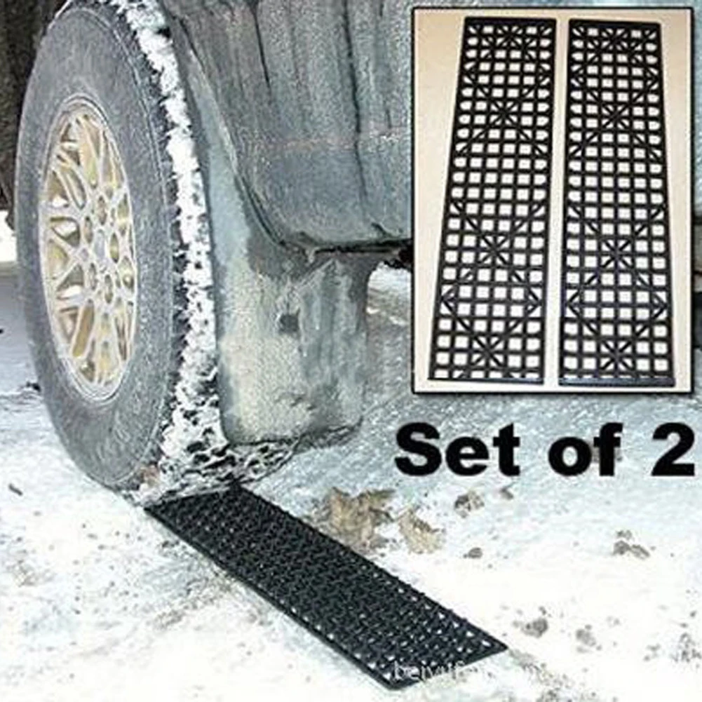 2Pcs Car Snow and Sand Tire Anti Skid Plate Off road Tire Traction Folding Slide Plate Escape Self rescue Self driving Anti slip