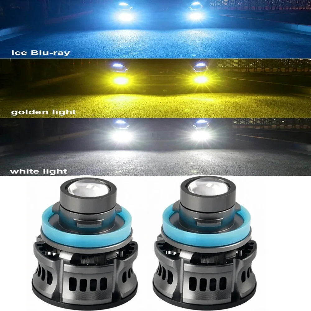 

2x LED Laser Projector Lens H11 Headlight H7 9005 9006 Fog Light Bulb H8 H9 CSP 6000K 3000K 8000K Turbo Light White Yellow Blue