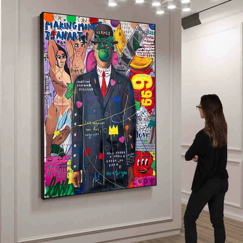 Street Graffiti Art Canvas Painting Prince Princess Queen Artist Alec Monopoly Daft Punk Posters Print Mural Home Decor Wall Art