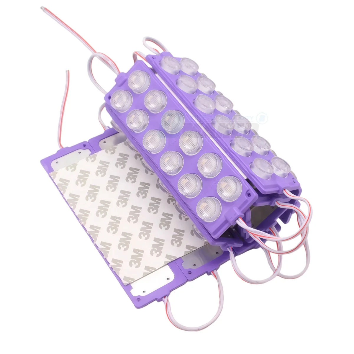 20pcs 136x40mm 2835 Injection Waterproof LED Module Light Strip 6W Power White Red Green Blue Yellow Pink Decorative Tape Light