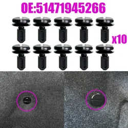 10x Car Trunk Lid Dash Battery Cover Shield Boot Lining Trim Clips Rivet For BMW E30 E91 E93 M3 E36 E46 E60 X3 E60 M5 E32 E83