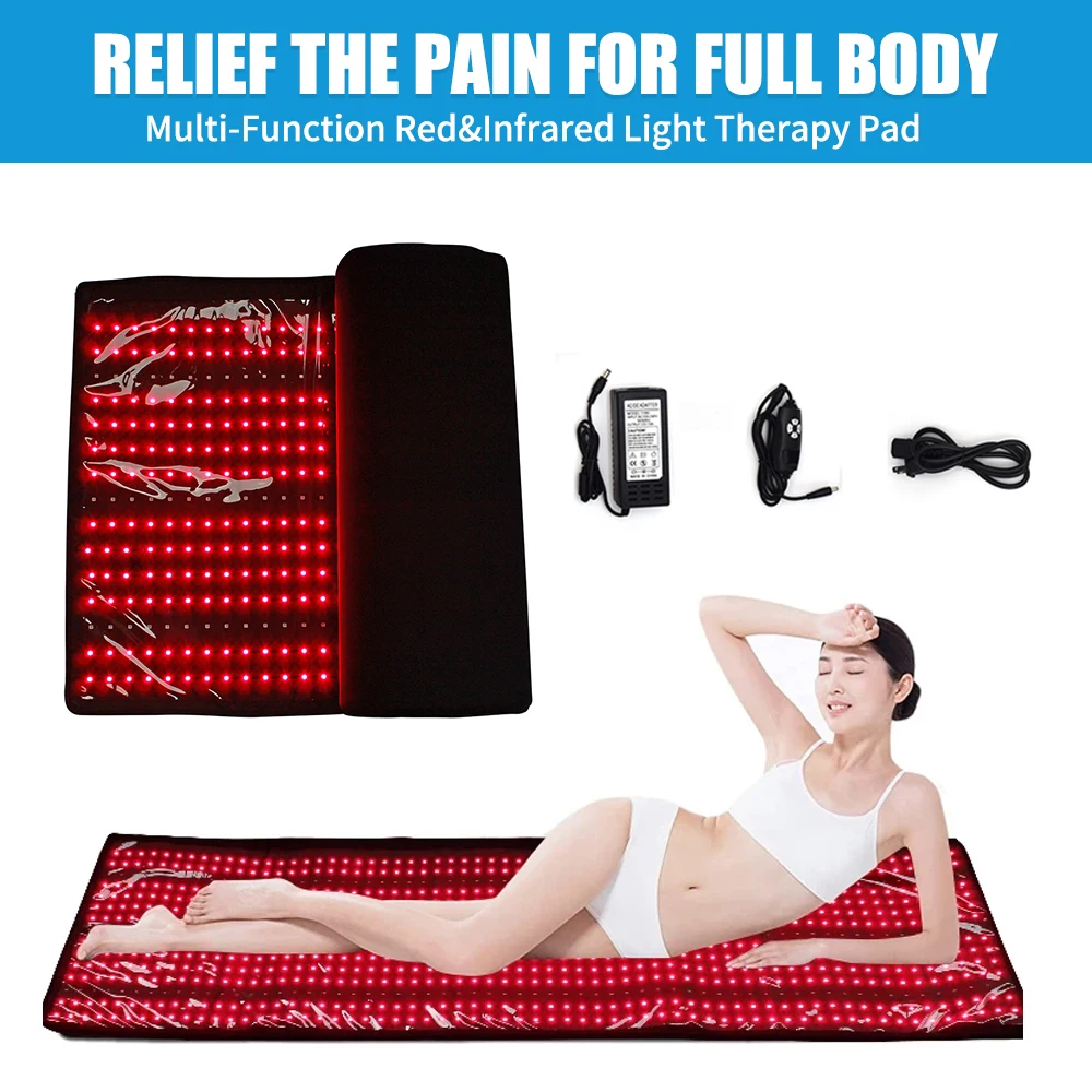 Saidi بطانية سرير للعلاج بالضوء الأحمر للاستخدام المنزلي لكامل الجسم حقيبة إضاءة LED بالقرب من الأشعة تحت الحمراء العلاج بالضوء الأحمر جراب النوم