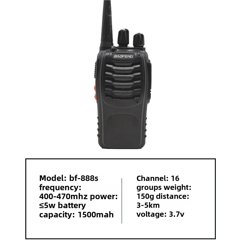 Baofeng BF-888S Ручная рация высокой мощности для выставки отеля, строительной площадки, беспроводной связи