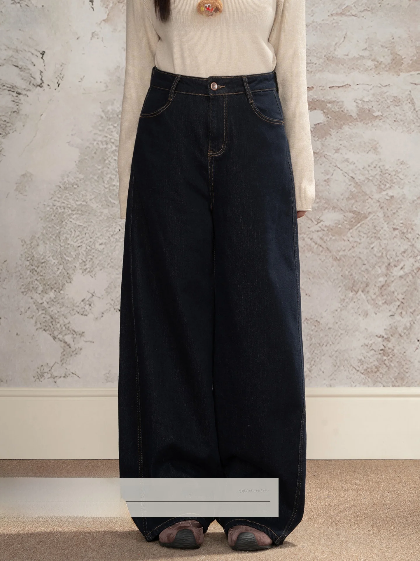 

Новые женские джинсы Heynew больших размеров, синие, прямого кроя, на флисовой подкладке, широкие, повседневные, осенне-зимние, универсальные, длинные брюки