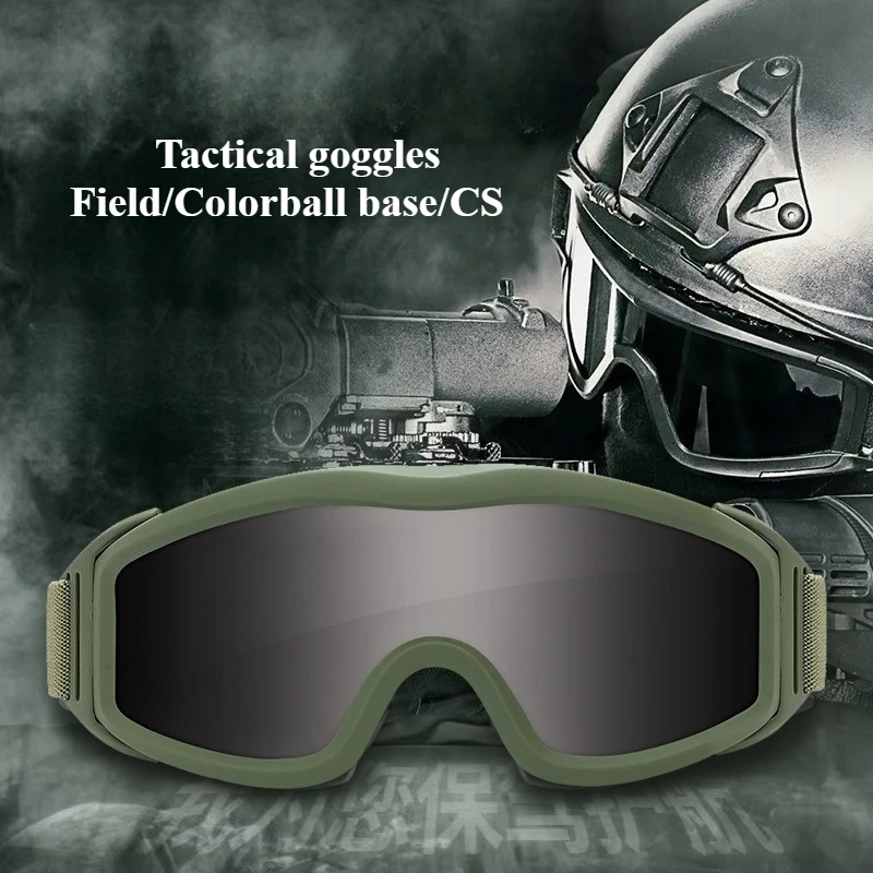 Tactical Goggles, Wind Goggles, Bulletproof Shooting Glasses, Anti-fog Lenses, Field Color Ammunition Equipment