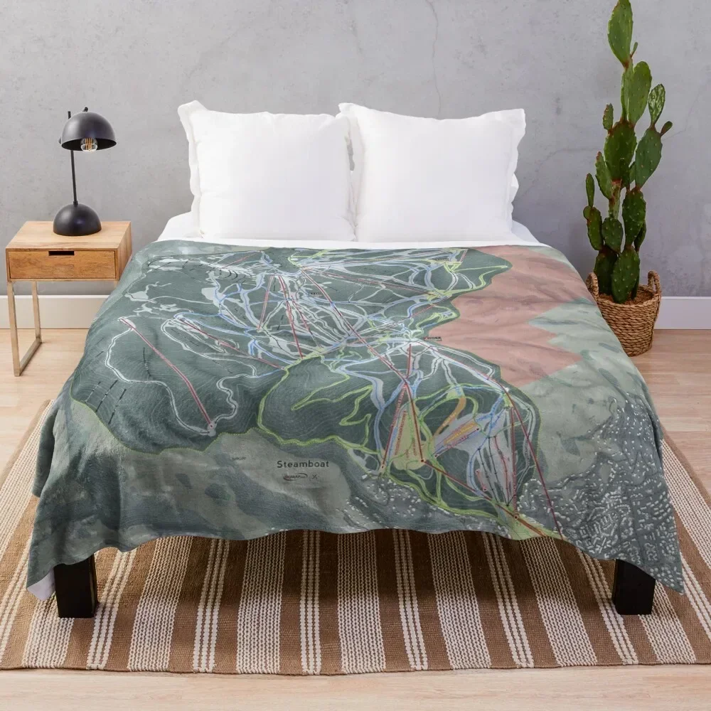 Steamboat Resort Trail Map Throw Blanket For Baby Summer Blankets