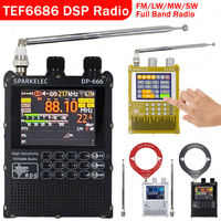 DP-666 TEF6686 Radio FM LW MW SW Full Band Radio Touchscreen LCD Display High Sensitivity DSP Receiver Shortwave Radio