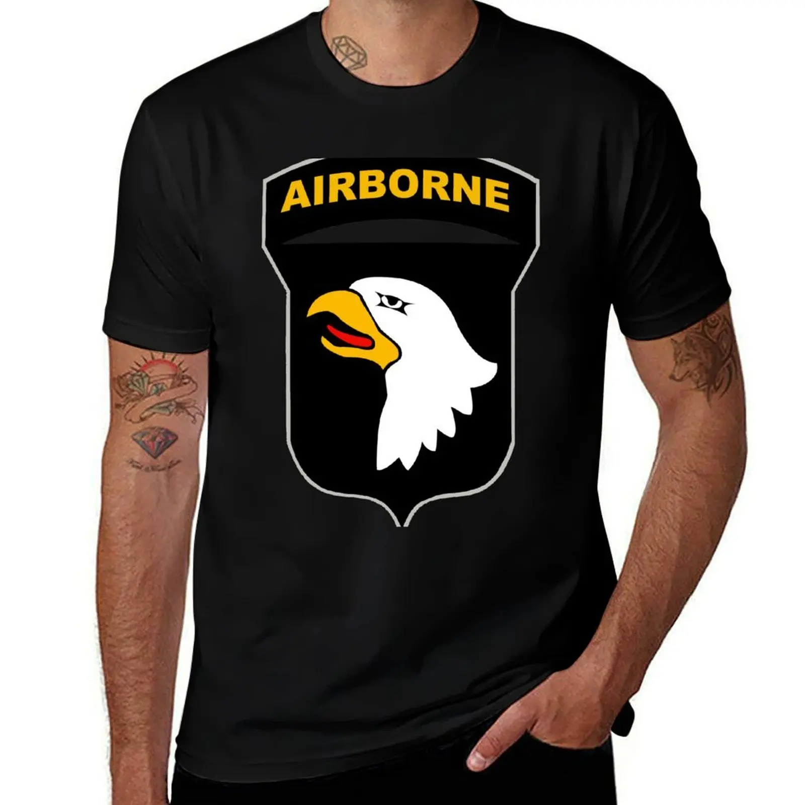 101st Airborne Insignia T-Shirt Stylish Print Short Sleeve Tee T-Shirt