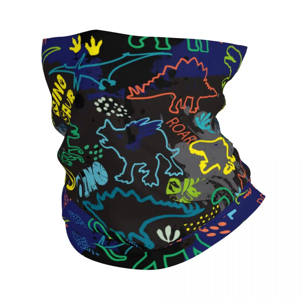 Dinosaurs Headband Neck Warmer Men Ski Running Tube Scarf Medical Nurse Face Bandana Gaiter