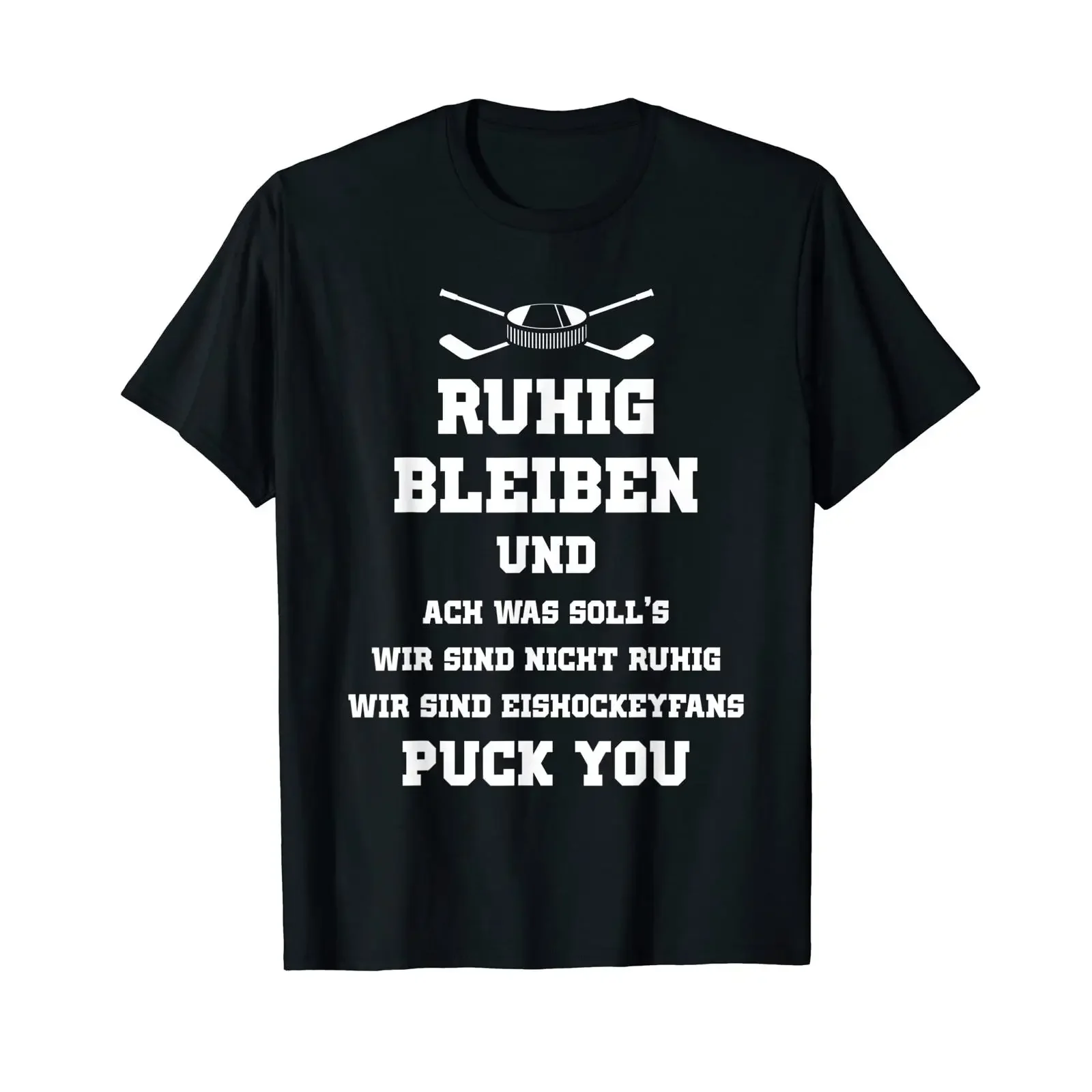 Eishockey Fans sind nicht ruhig Lustiges T Shirt vintage Washed graphic Slightly Stretched Unisex fashion Top For Everyday Wear