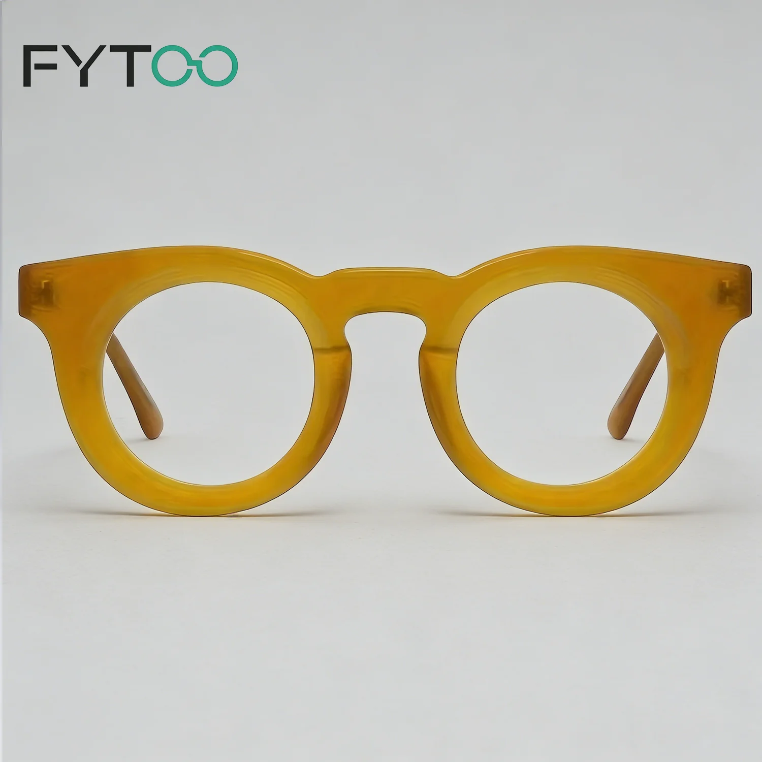 

Очки FYTOO Thick Round Acetate – прочные модные очки в ретро-стиле для мужчин и женщин, стиль для школы, модель 1564-22