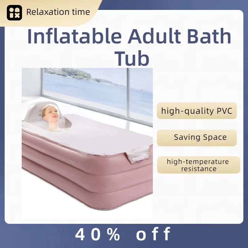 3 Tiers Automatic Inflatable Bathtub Freestanding Folding Adult Kids Home SPA Play Tub  with PVC Modern