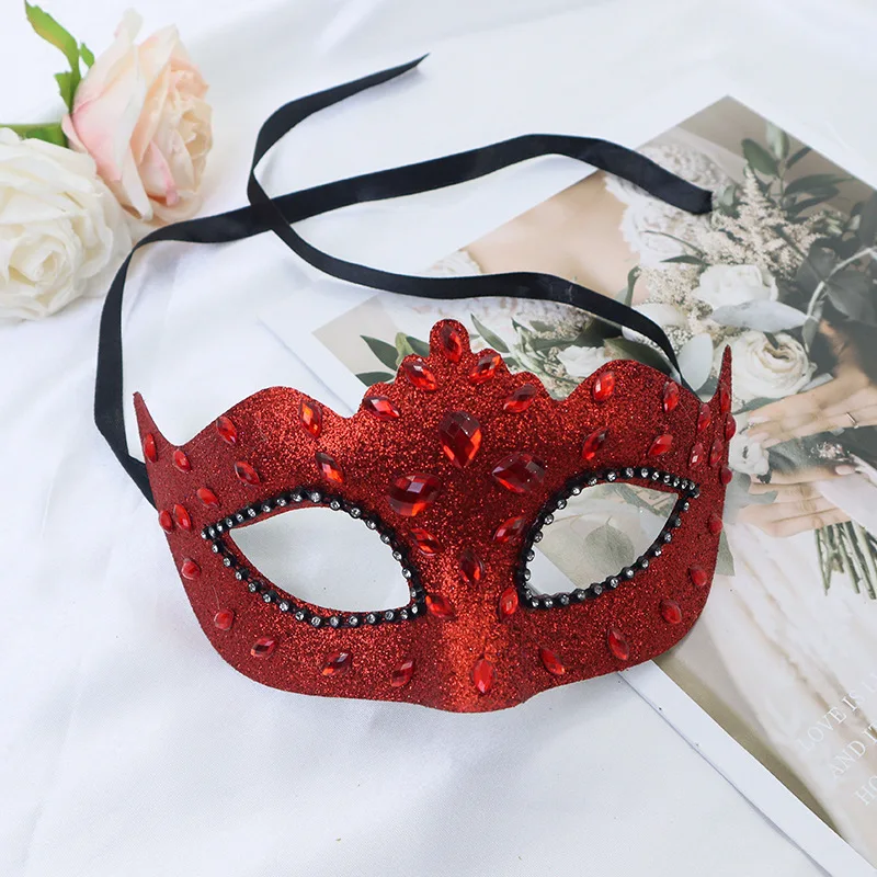Flash Anime Cosplay Mask Makeup Mask Sexy Ball Prop Costume Halloween Mask Diamond Queen Mask