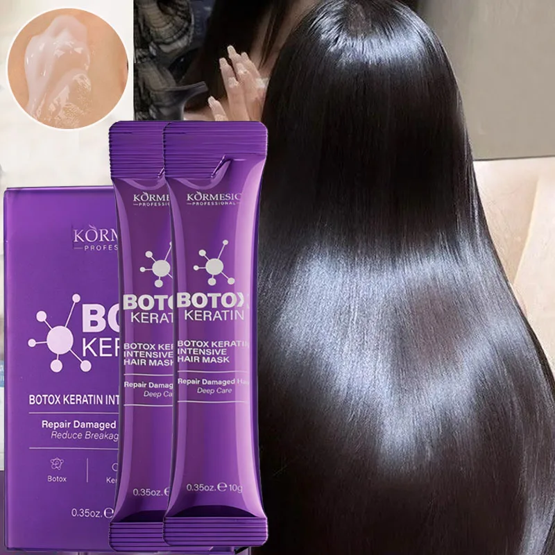 

Repair Damaged Hair Mask Keratin Collagen Hair Deep Moisturizing Nourishing Frizzy Curls Cream Softens Smooth Hair Treat Care