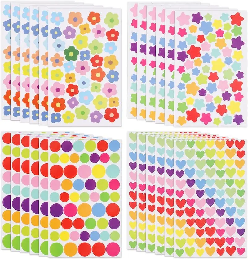 10-40 vel Beloning Stickers voor Kinderen Kleurrijke Bloem Ster Hart Dot Gedrag Grafiek Scrapbook Sticker Student Leraar Levert