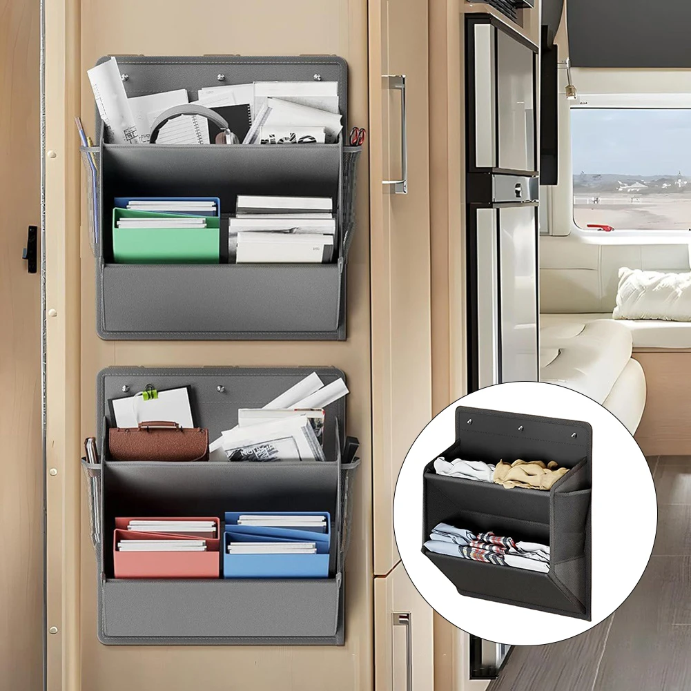 Easy Installation Shoe Holder Deep Pocket Shoe Rack For RV Black Wall Mount Shoe Rack Versatile Storage Options