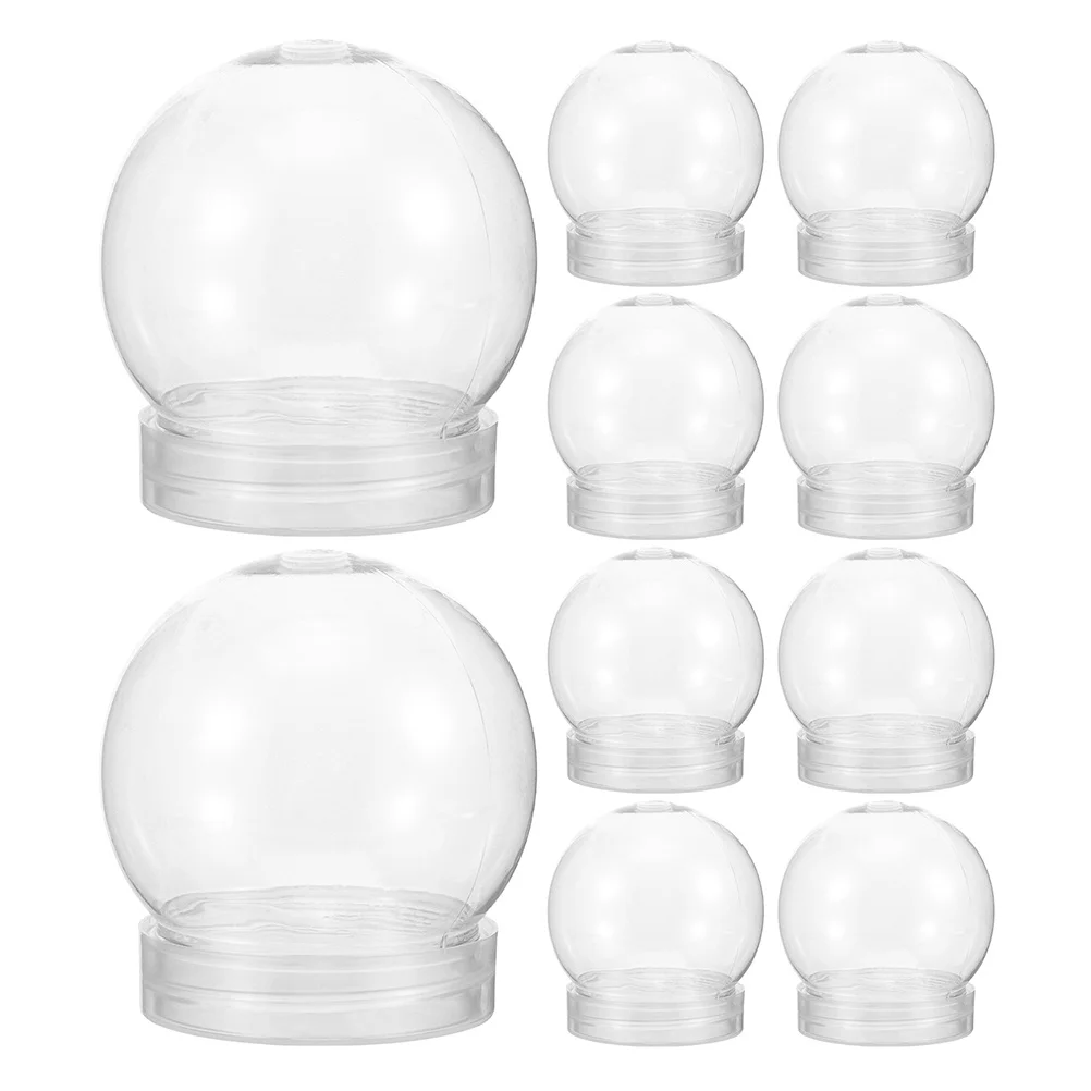 

20Pcs Transparent Snow Candy Globe DIY Craft Container Plastic Globe with Screw Off Cap for Party Favors Plastic Water Globes