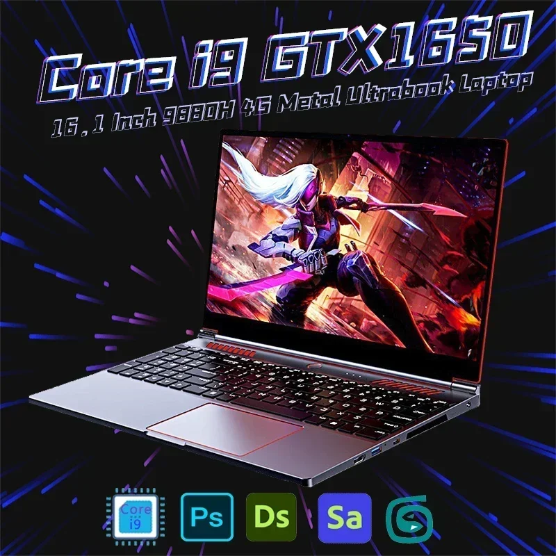 

New! 16.1 Inch Gaming Laptop Computer RTX4050 6G Intel Core i9-12900H i9-10885H windows11 RAM Max 64GB DDR4 2*M.2 NVME 4TB SSD W