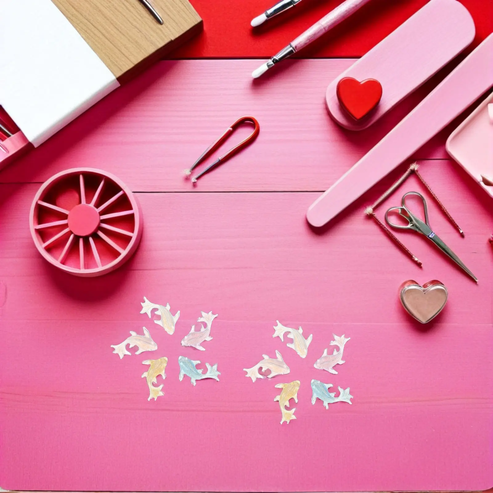 

250 шт. миниатюрных полимерных подвесок в виде рыбок, украшения для ногтей в морском стиле, аксессуары для маникюра с дельфинами для самостоятельного дизайна ногтей в пляжном стиле