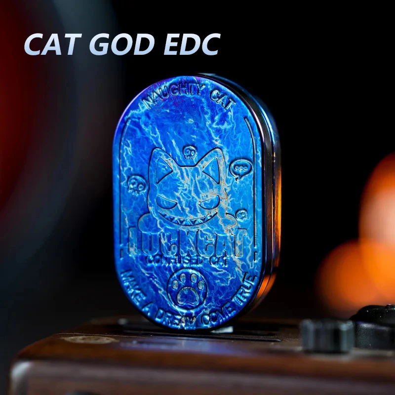 

Storm титановый сплав Cat God EDC ритм механическая трещотка металлический кончик пальца нажимная карта декомпрессионная настольная игрушка