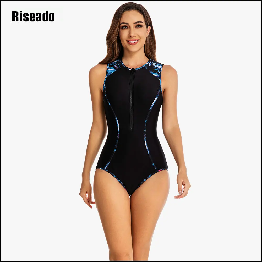 

Sport Rashguard Women 2025 Sleeveless One Piece Swimsuits Surf Swimwear Swimming Beach Bathing Suits For Tall Ladies (UPF 50+)