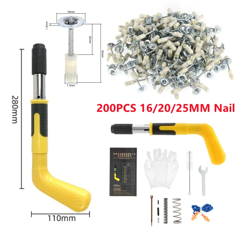 

Power Tools Steel Nails Guns Rivet Tool Brick wall Anchor Wire Slotting Device Decoration Rivet Gun Home Wall Fastener Set