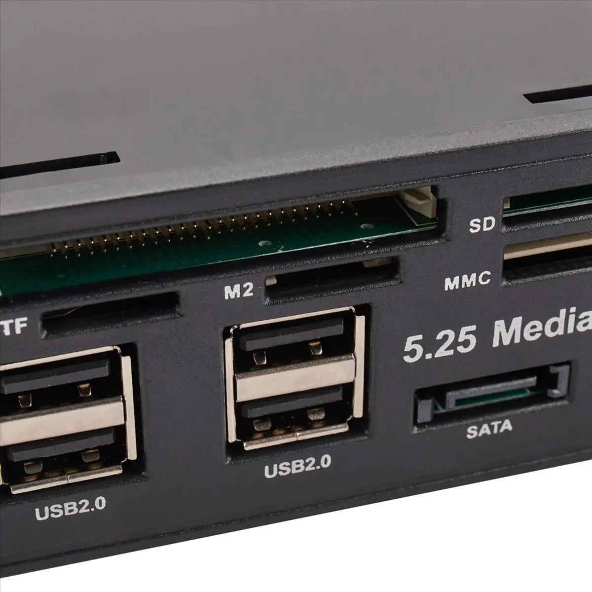 Stable- 2pcs 5.25 Inch Usb 3.0 Front Panel Pc Usb 3.0/2.0 Hub E-Sata Sata Audio Multi Card Reader
