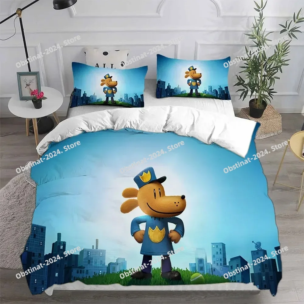 Dog Man Comforter Pillow Case Bedding Set Printed Bed Set Duvet Cover Sheet Pillowcase Bed Soft Quilt Cover Full Queen King Size - view 4