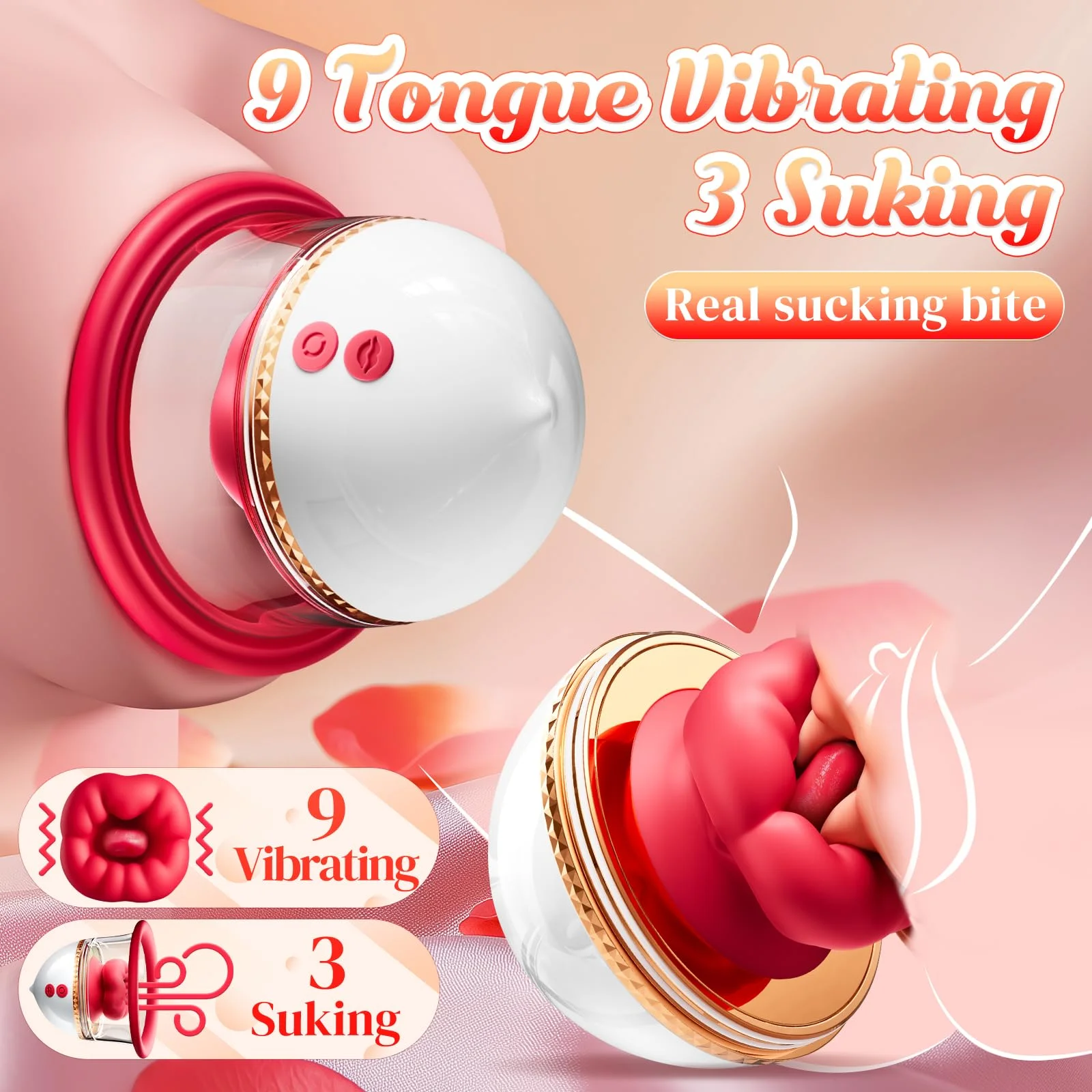 Chupete desmontable, juguete para adultos, estimulador de pezón y clítoris, masajeador, juguete sexual para parejas femeninas para placer íntimo