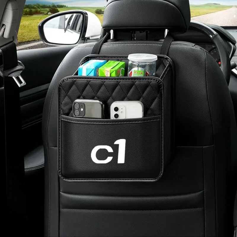 Auto Seat Back Multi-Pocket Hanging Organizer Collector Storage For Citroen C1 Auto Accessories Protectors for Trip Kids Travel