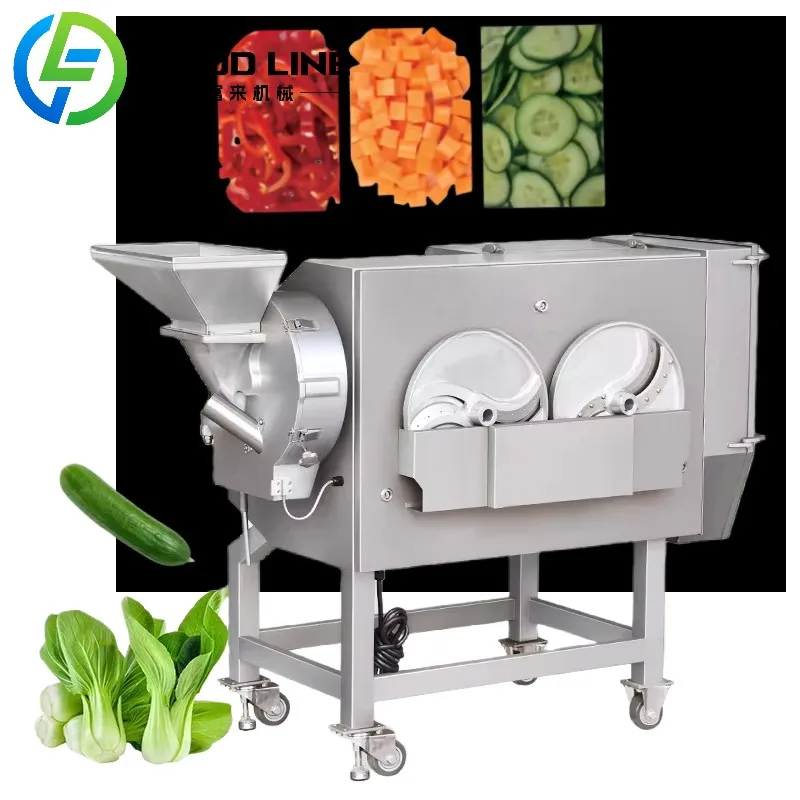 2025 Hot Selling Multifunctional Automatic Vegetable Cutter Small Commercial Restaurant Use Potato Carrot Lemon Cutting Motor