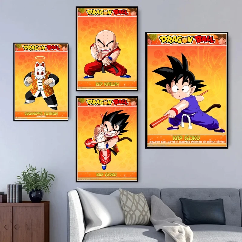 

Canvas Posters Dragon Ball Goku Master Roshi Modular Painting Home Cartoon Character Picture Christmas Gifts High Quality Art