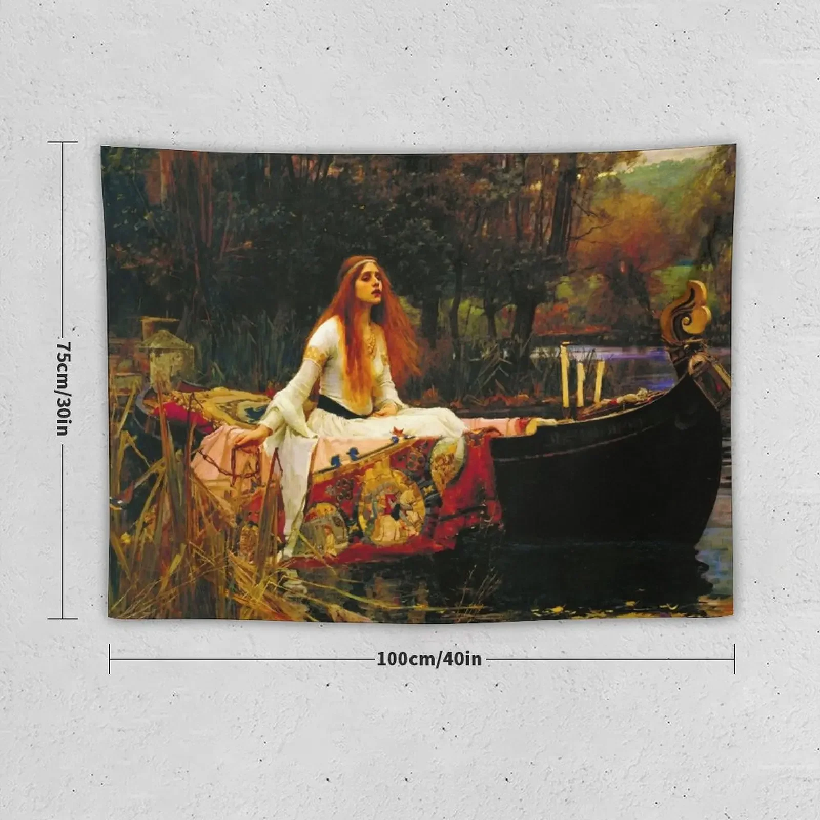 John William Waterhouse The Lady of Shalott Tapestry Wall Hanging Wall Room Decorations House Decor Tapestry