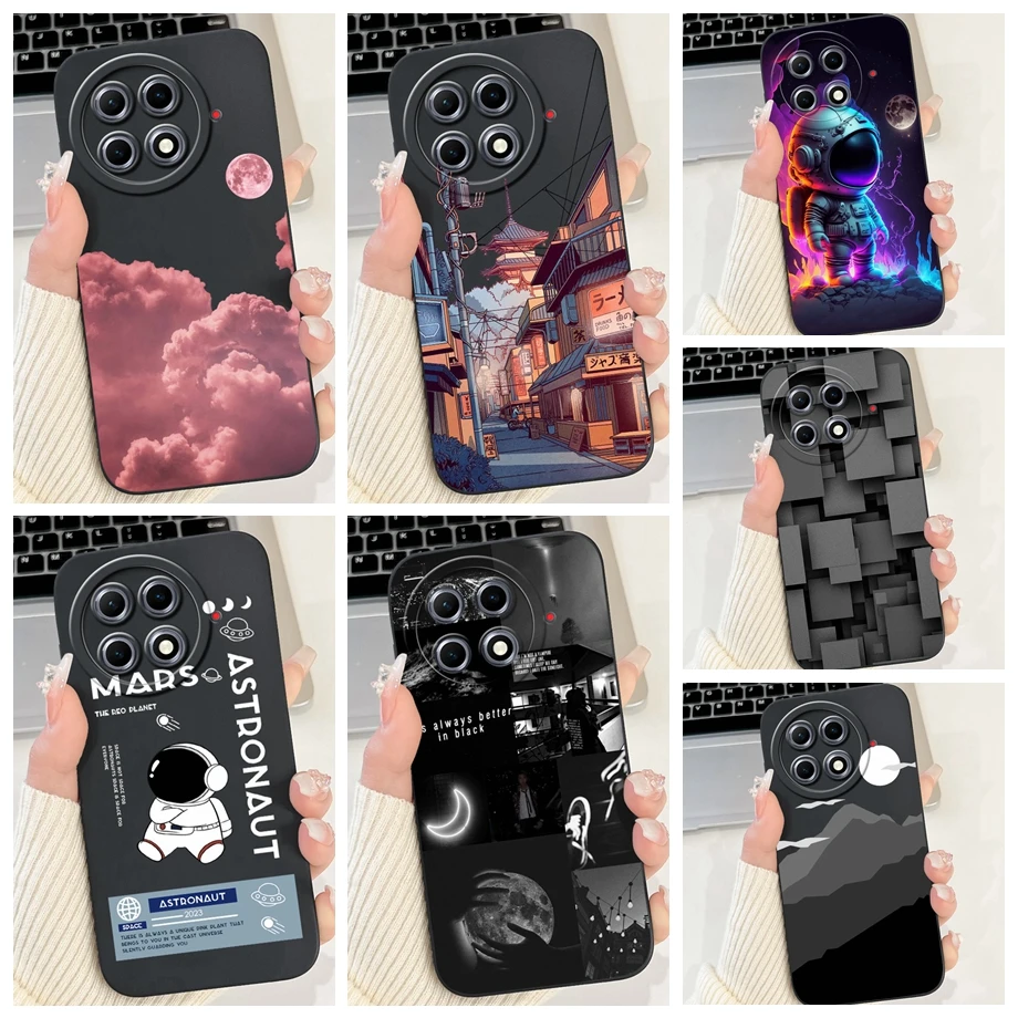 Soft Silicone TPU Matte Funda For Tecno Camon 30s CLA5 Camon30S Pro 30SPro Phone Case Back Cover Astronaut Moon Night Painted