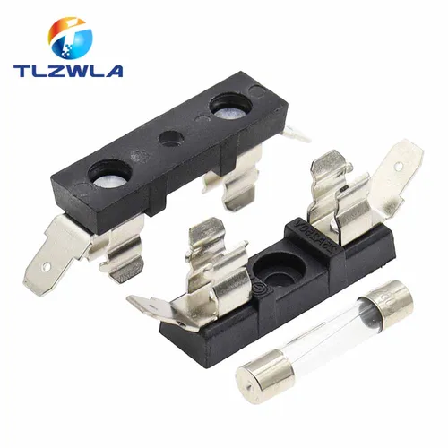 Imagen 2 del producto Portafusibles de 5 piezas, 6x30MM, 25A250V, montaje en Panel, cajas de fusibles resistentes a altas temperaturas, 6x30MM