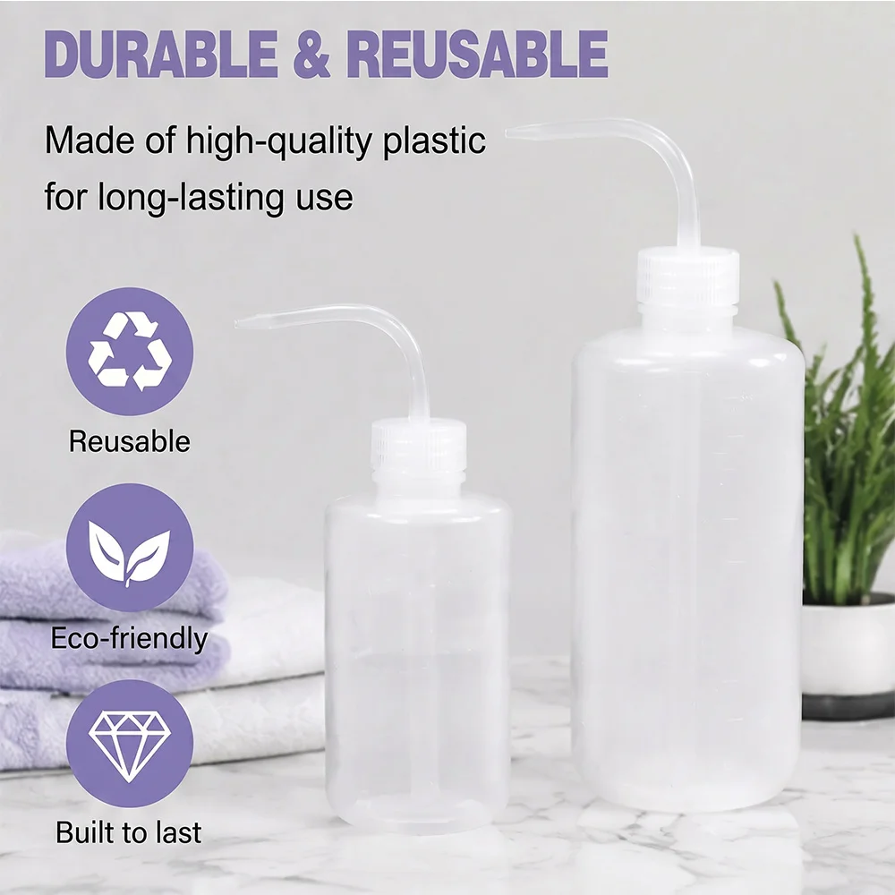 250/500ML Tattoo Wash Squeeze Bottle Plastic Diffuser Container Cleaning Bottle for Tattoo Artists Studio Tattoo Accessories