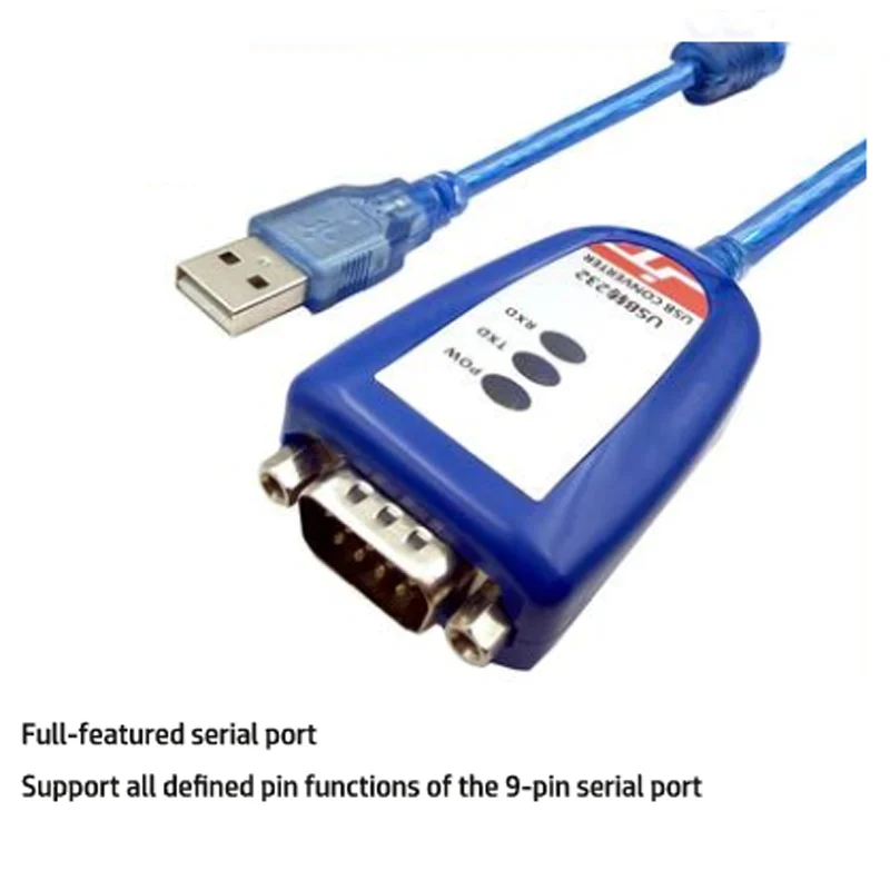 Usb To rs232com Serial Cable Nine-pin Serial Data Cable Db9 9-pin Serial Cable Industrial Grade Max202+CH340 length 1m