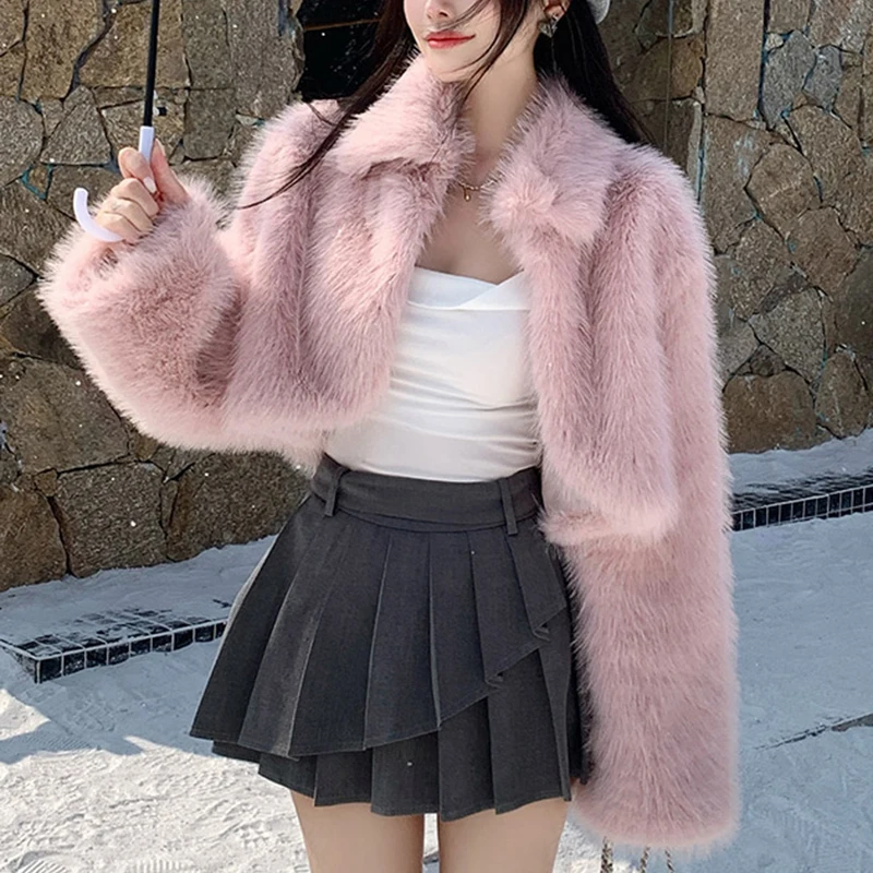 الحلو الكورية فو الثعلب الفراء سترة المرأة رقيق أنيقة الصلبة معطف الشتاء سميكة الدافئة رفض طوق عادية اقتصاص أبلى