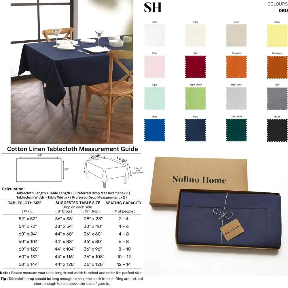 Navy Blue Cotton Li…