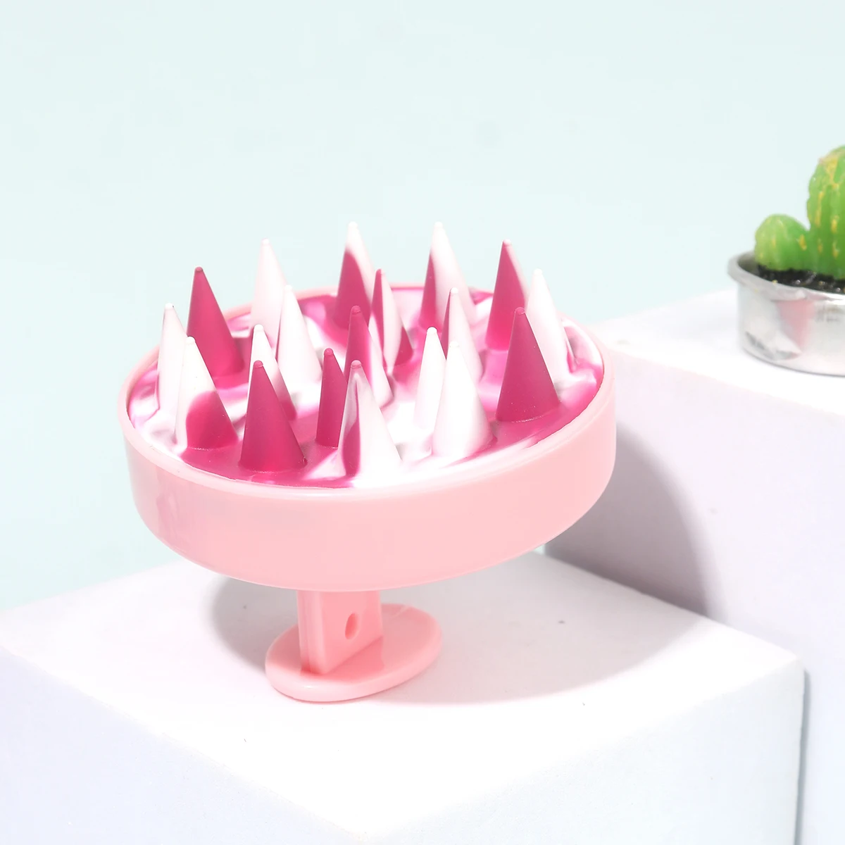 1 قطعة فرشاة شامبو سيليكون مشط تدليك فروة الرأس تنظيف فروة الرأس تدليك الجسم فرشاة حمام أدوات صالون الشعر الخاصة للشعر المستعار الحقيقي #3