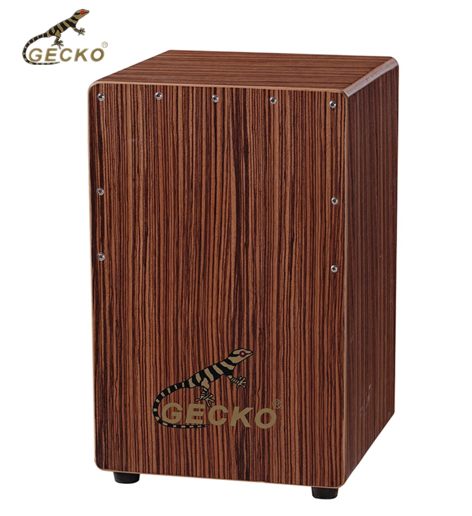 GECKO CL25 Cajon Box Drum Zebra Wood Best Cheap Price Natural Steel String Full Size Cajon Box Drum For Beginner And Band