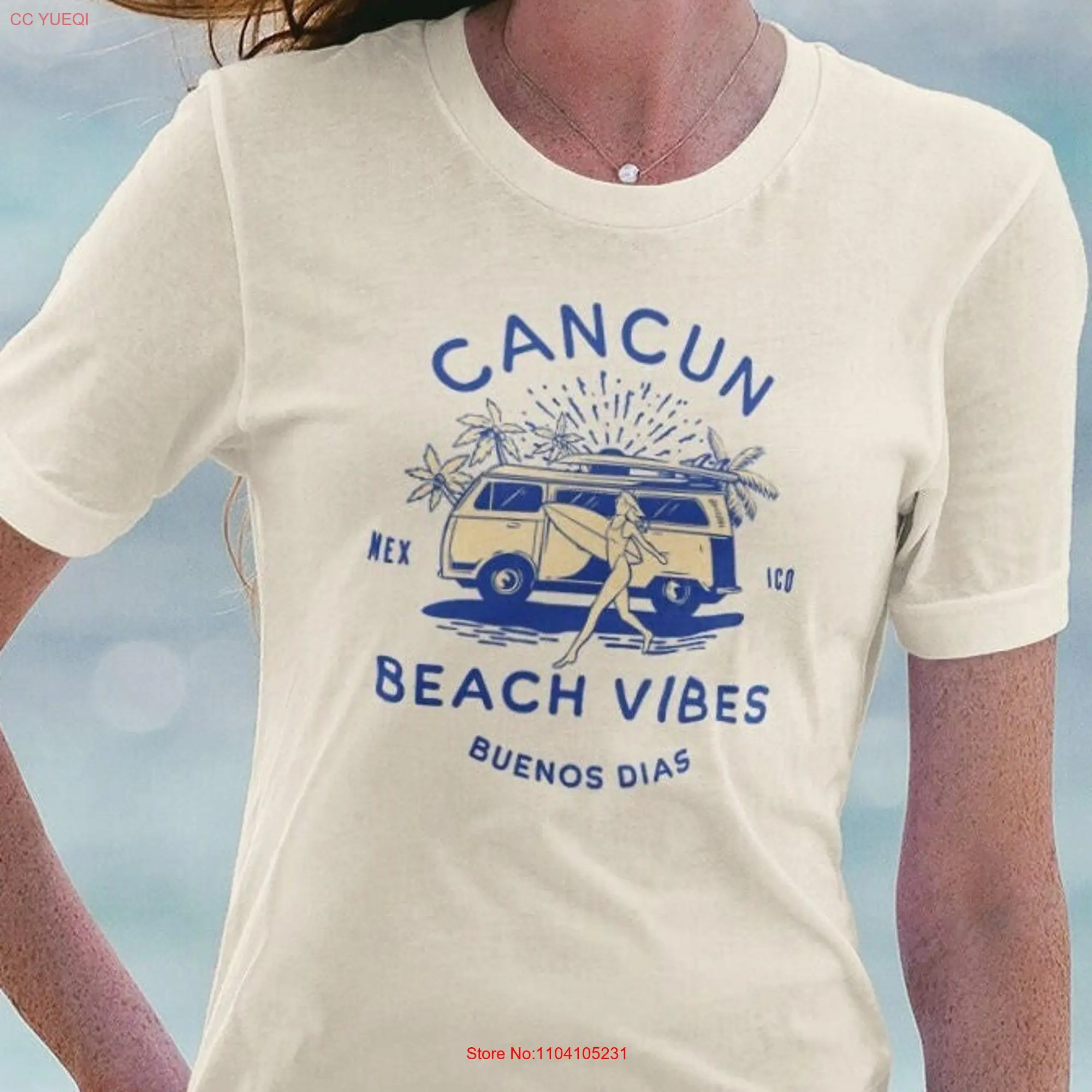 

Футболка с длинным или коротким рукавом для путешествий на пляже, путешествий в Мексике