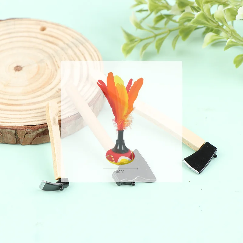 3Pcs/set Hot Mini Wood Metal Chopper Hatchet Dollhouse Miniature Tools