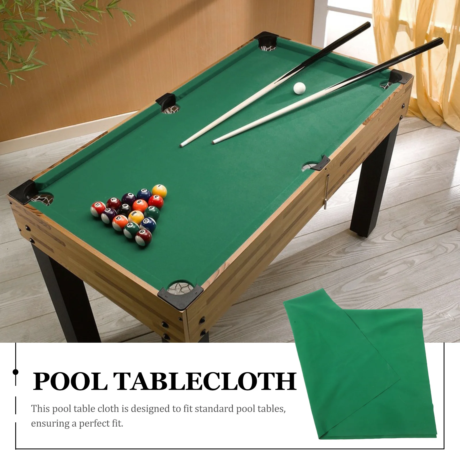 

Pool Table Cloth Double-Sided Design Durable Replacement For Indoor Billiard Table Easy Clean Tablecloth Accessory