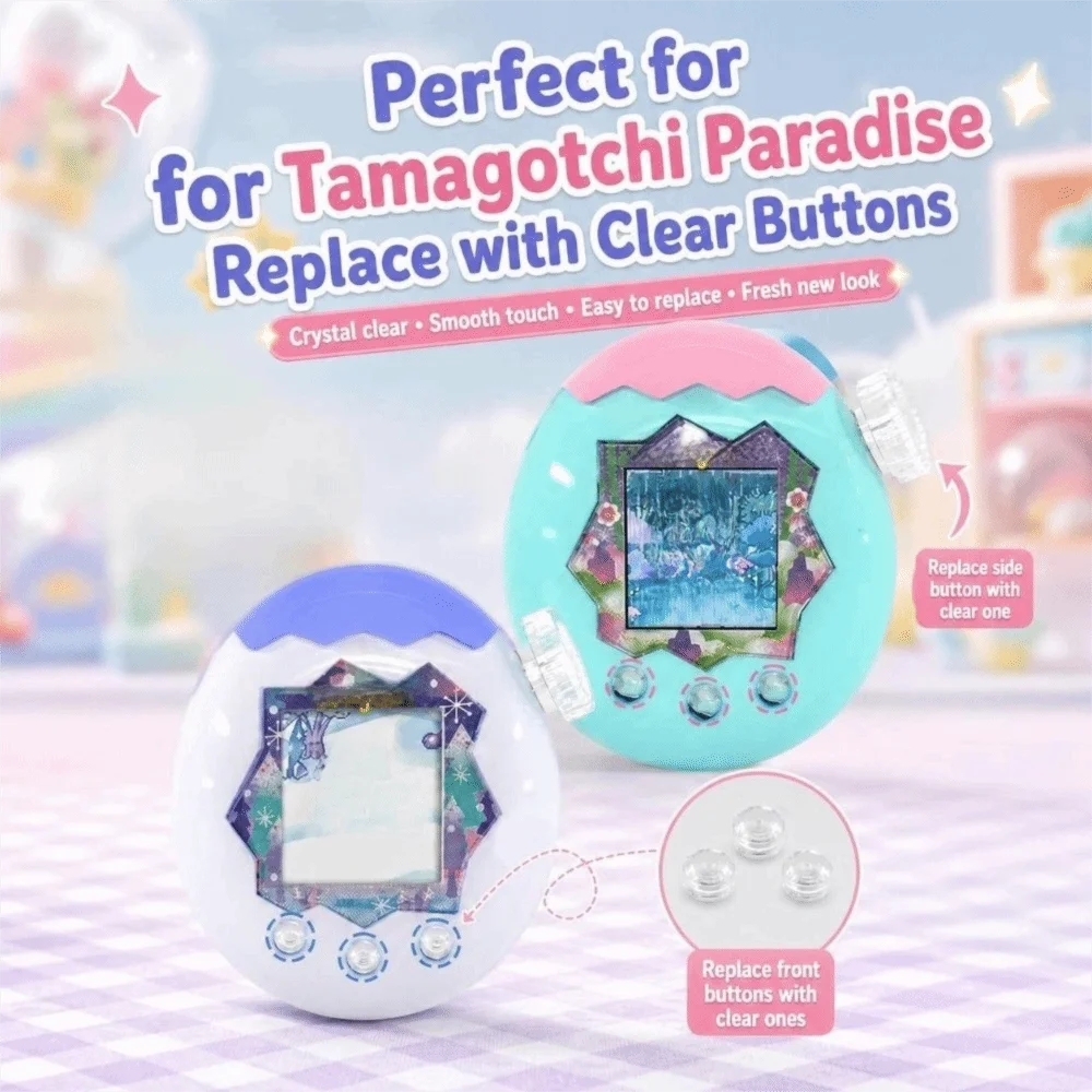 4Pcs/Set Transparent Joystick Caps Replacement Joystick Protector Knob Cover PC Thumb Stick Grip Caps for Tamagotchi Paradise