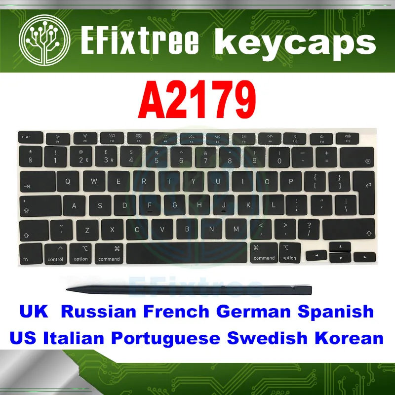 

New Laptop A2179 Keycaps For Macbook Air 13" A2179 Keys Key Cap US UK Spain Russian French PT Layout 2020 Year