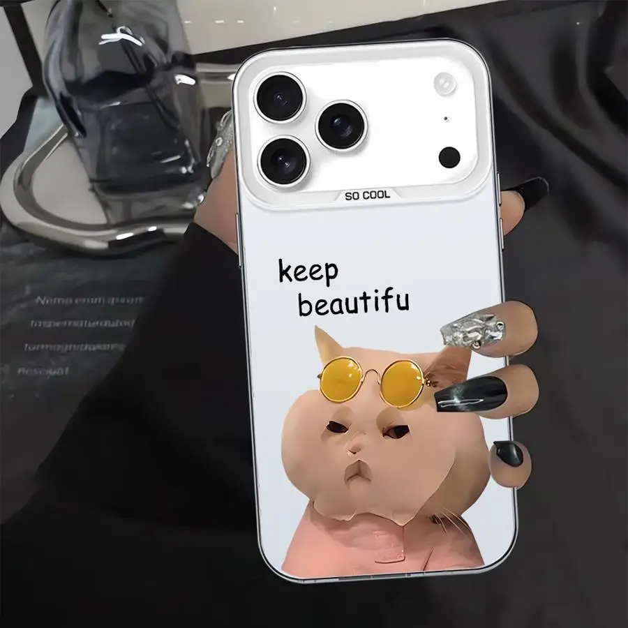 เคสสำหรับ iPhone 11 17Air XS 12 16e 13 XR 15 Plus 14 16 17 Pro Max ฝาหลังโทรศัพท์ลายหน้ากากอนามัยลายสัตว์